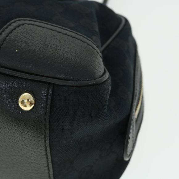 GUCCI GG Canvas Web Sherry Line Hand Bag Black Red Green Auth 51850 - Picture 9 of 16